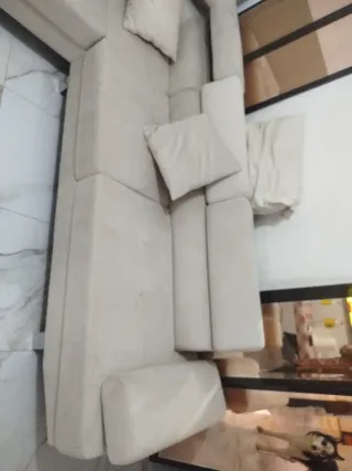 Sofá modular beige tela