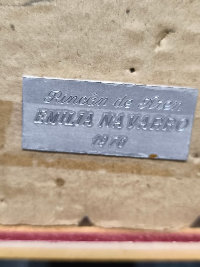 Esmalte sobre placa Emilia Navarro 