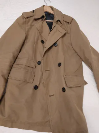 Abrigo Zara Beige Talla M