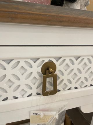 Mesita de noche madera rústica