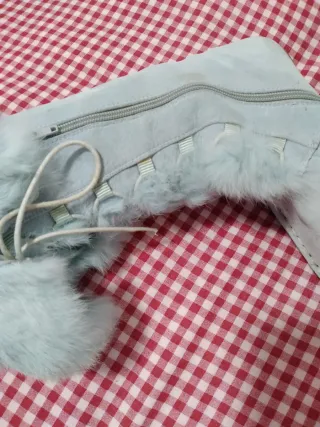 Botas de invierno con pelo azul