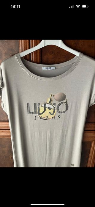 Camiseta Liu Jo Beige con Estampado