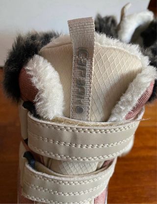 Botas niña beige y marrón