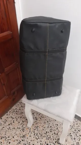 Bolsa de Viaje Vintage Fargo Negra y Dorada