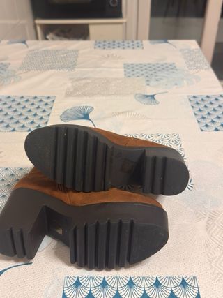 Botines Marrones Tacón Plataforma