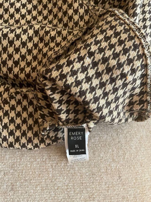 Vestido Shein estampado pata de gallo