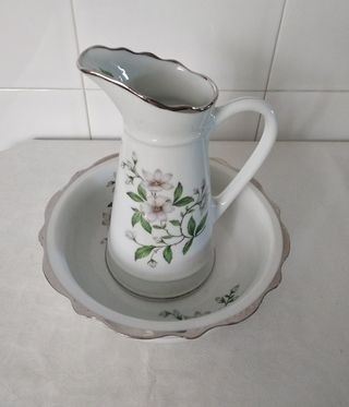 Juego Palangana y Jarra Cerámica.