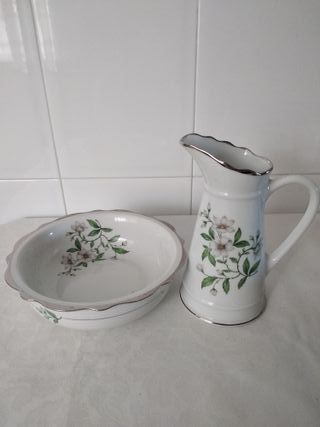 Juego Palangana y Jarra Cerámica.