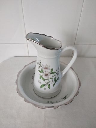 Juego Palangana y Jarra Cerámica.