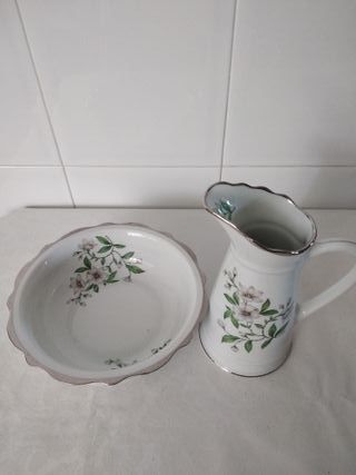 Juego Palangana y Jarra Cerámica.