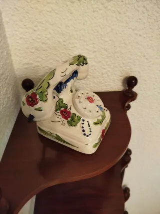 Teléfono Joyero Cerámica Vintage Multicolor