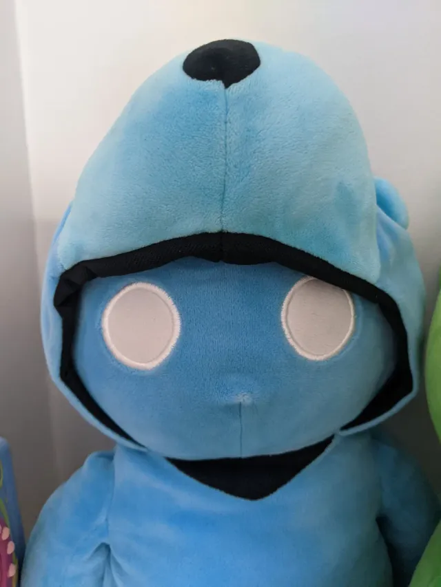 Coppia di animali di peluche (blu e verde)