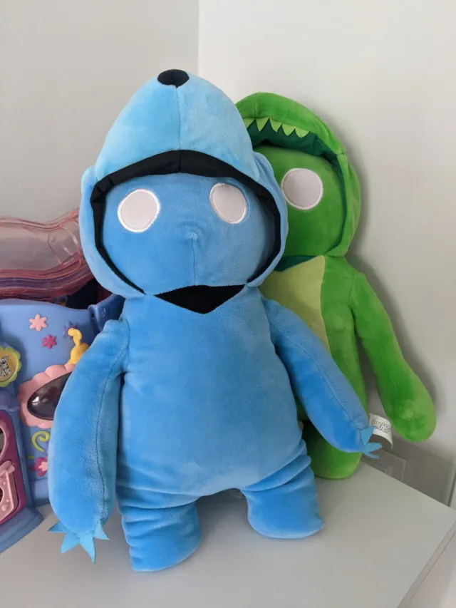 Coppia di animali di peluche (blu e verde)