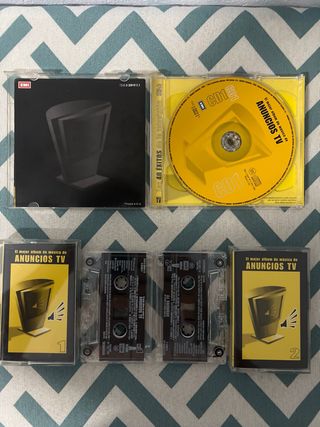 Lote01”CD y Cassettes Anuncios TV Compilatorio
