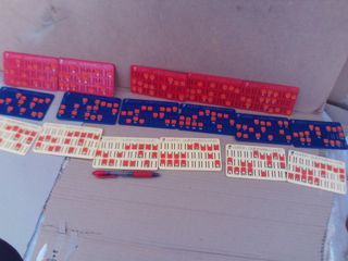 Lote 18 cartones de bingo automáticos Chicos