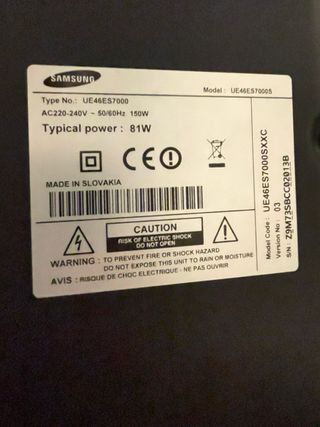Samsung Smart TV UE46ES7000
