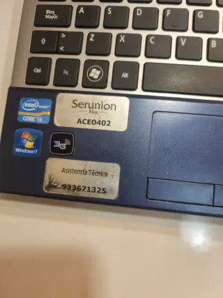 Portátil Acer Aspire 3840 Azul