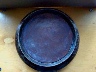 Sottovaso ottone bronzato blu e oro