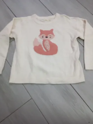 Jersey Sfera beige con zorro rosa