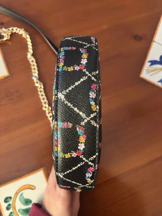 Borsa Twinset nera con fiori multicolore