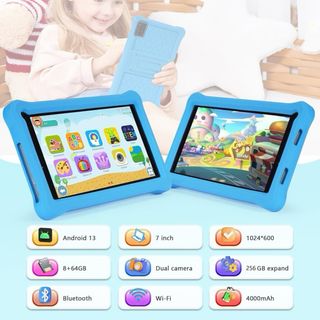 Tablet Infantil 7 Azul con Funda Protectora