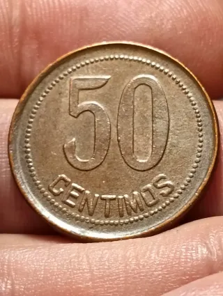 Moneda 50 Céntimos República Española 1937*4