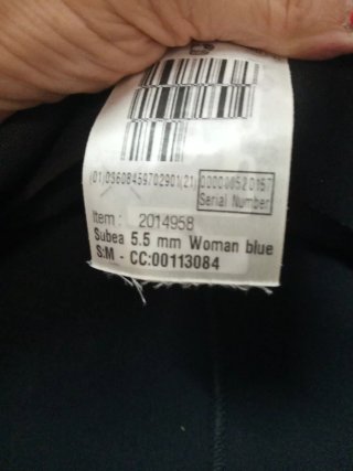Traje de neopreno Tribord. Mujer. Talla M.