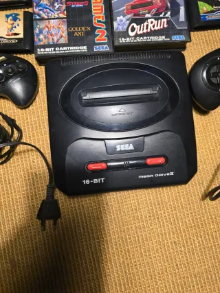 Console nera originale Sega Mega Drive 2