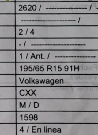 Llantas Volkswagen Golf 15