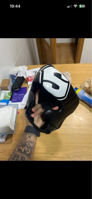 Casco de boxeo pómulos talla S