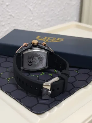 Reloj LIGE Hombre Negro y Dorado