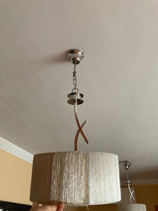 Lámpara de techo cromada