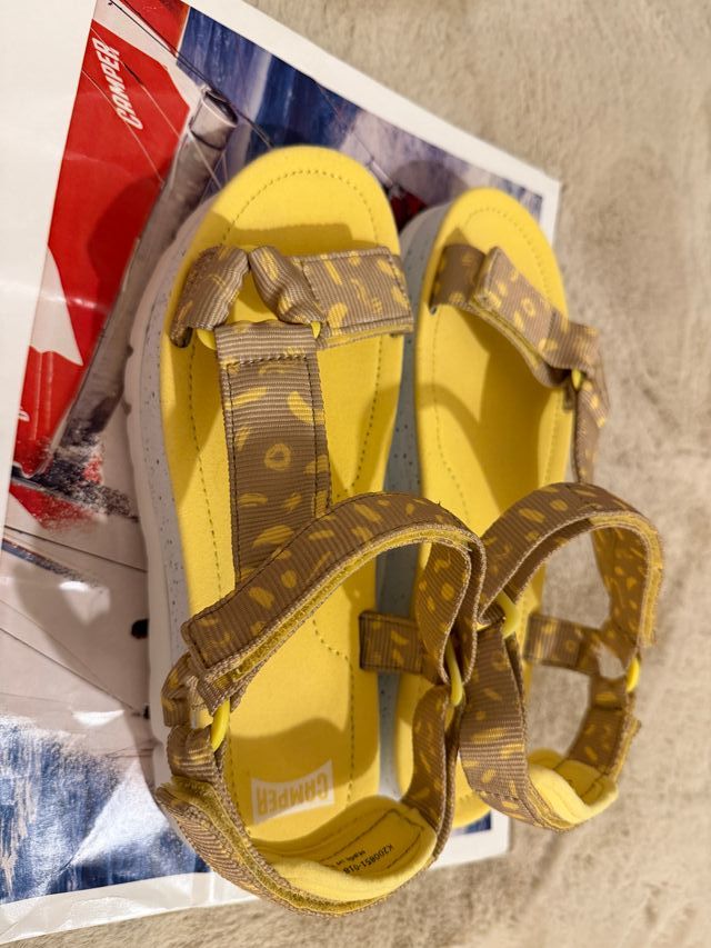 Sandálias Camper Oruga Up Tamanho 42 amarelas