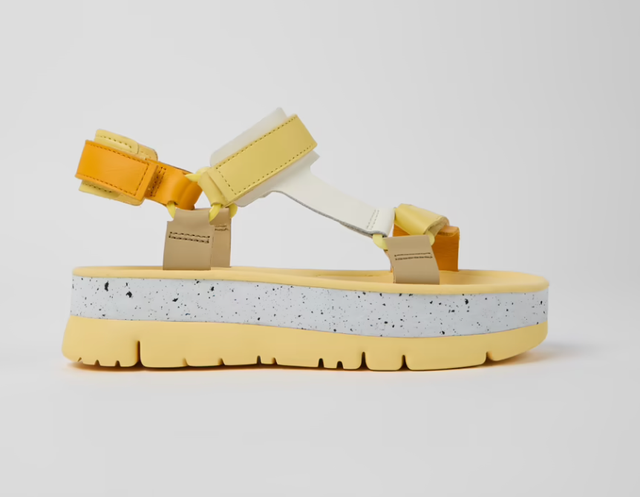 Sandálias Camper Oruga Up Tamanho 42 amarelas