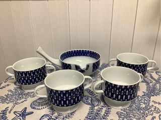 Consomé Sargadelos Porcelana Azul y Blanco