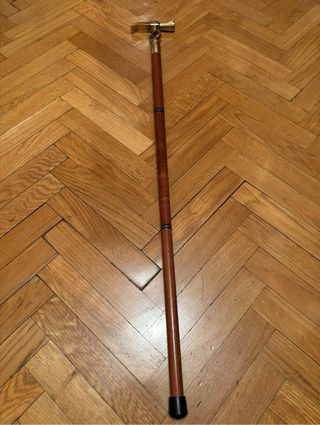 Bastone in bronzo e legno