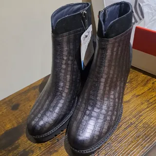 Botas Callaghan Negras piel y antes tacón de 7cm