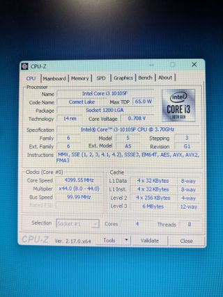 Procesador Intel i3-10105F LGA1200