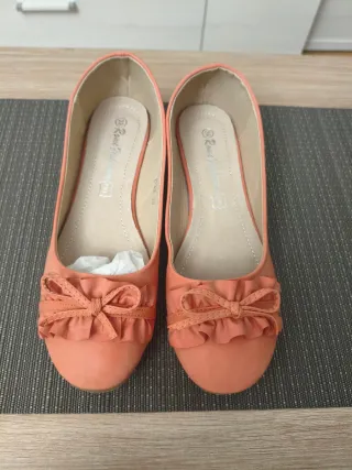 Manoletinas mujer naranja talla 36