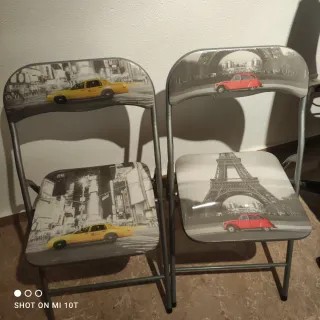 Sillas plegables decorativas x2