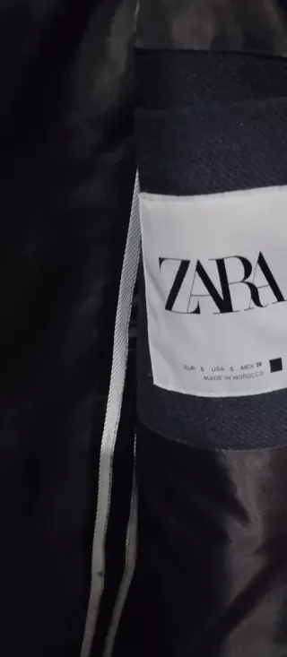 Abrigo largo Zara azul, muy poco uso, como nuevo 