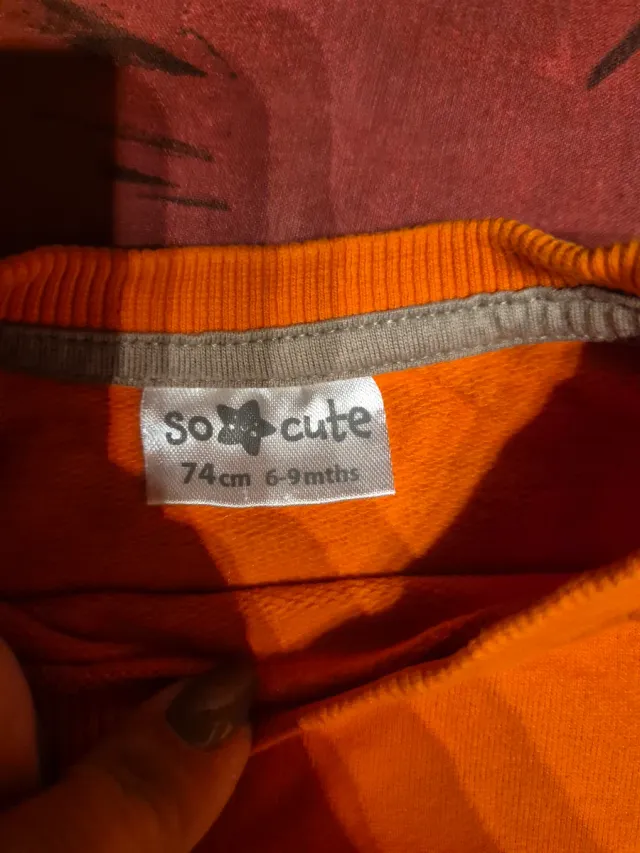 Sudadera bebé naranja