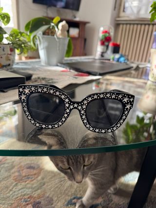 Occhiali GG da sole neri con stelle