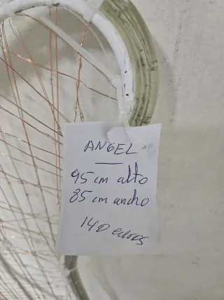 Ángel de Navidad Dorado y Blanco