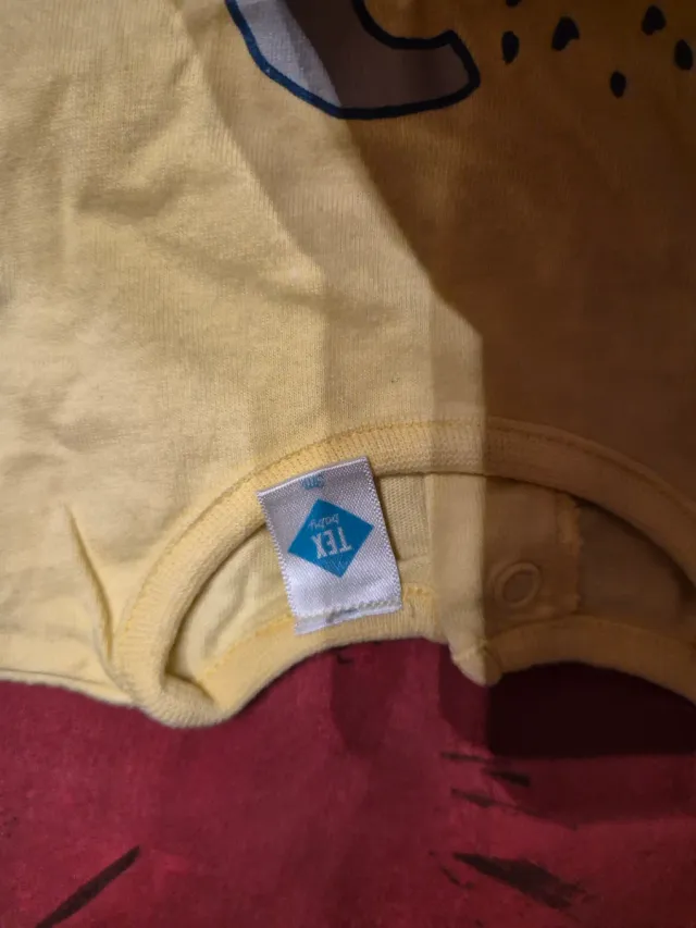 Pelele bebé amarillo elefante 3 meses