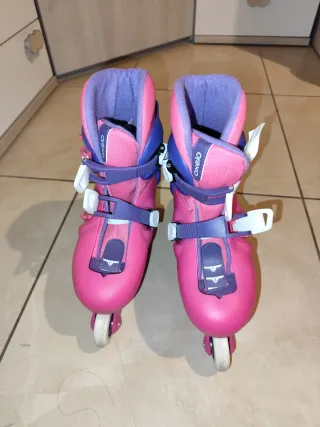 Pattini Oxelo bambina rosa/viola misura 34/36