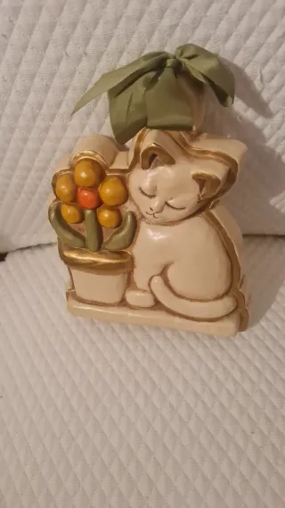 Formella Thun gatto e fiore