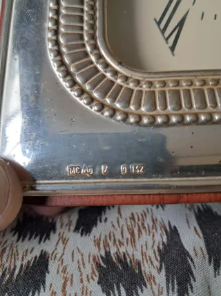 Orologio da tavolo in argento