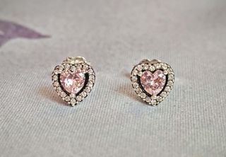 Conjunto Corazón Rosa Plata