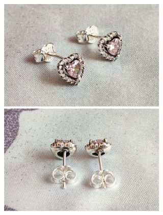 Conjunto Corazón Rosa Plata